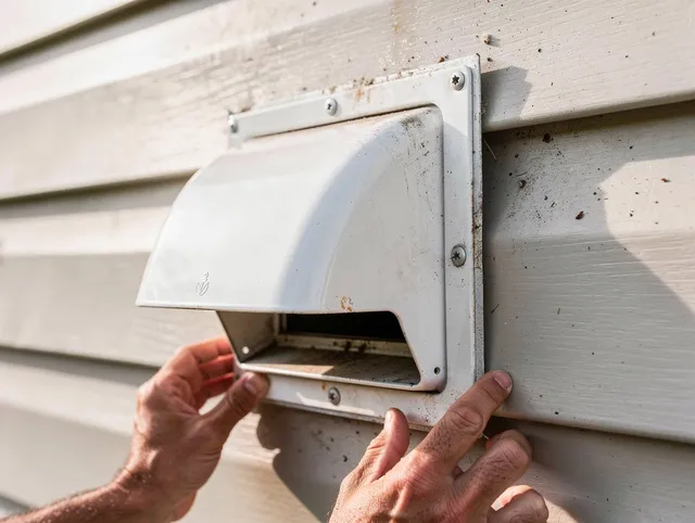 Windsor Dryer Vent Cleaning technician delivering thorough residential dryer vent cleaning service in Windsor